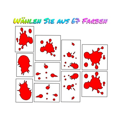 Auto aufkleber set blut - auto,