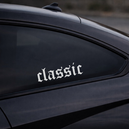 Classic auto sticker - classic,