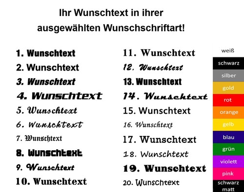 15cm wunschtext sticker - 15cm,