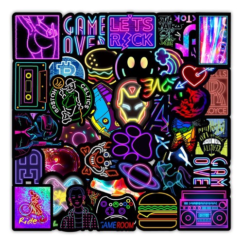 100x stück bunte neon - ⭐,