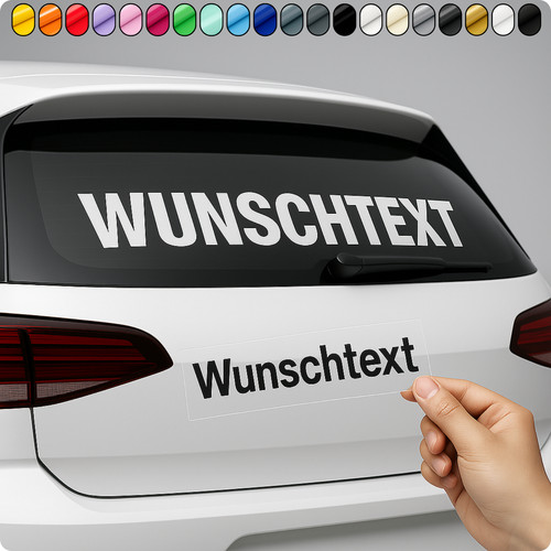Wunschtext aufkleber 100cm - wunschtext,