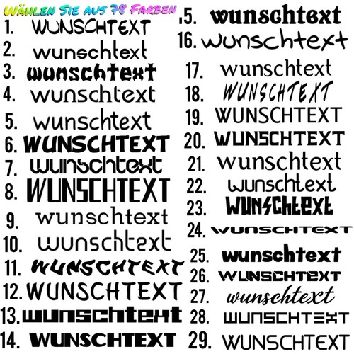 Autoaufkleber wunschtext - 1x,