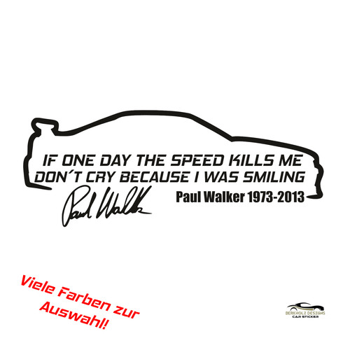 Paul walker rip aufkleber - walker,