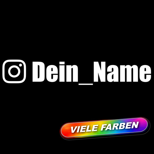 Instagram name aufkleber - 2x,