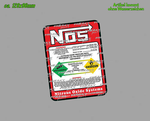 Nos aufkleber sticker - nos, 2x