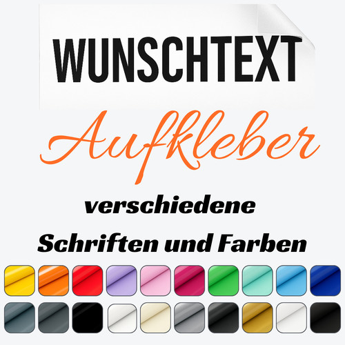 Wunschtext aufkleber 15cm - aufkleber,