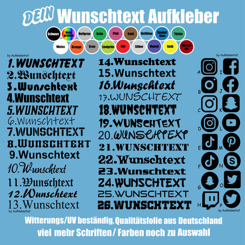 20cm wunschtext personalisiert - 20cm,