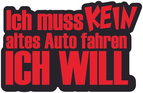 Auto spassaufkleber ich - 3x,