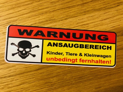 Ansaugbereich aufkleber - ansaugbereich,