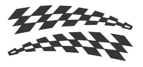 Folie racing zielflagge - 2x,