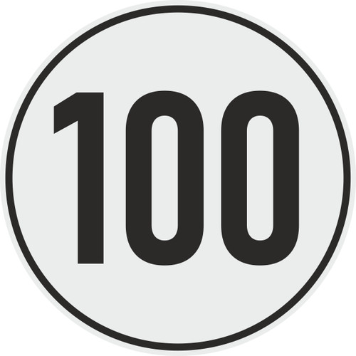 Aufkleber 100 h - aufkleber, km/h