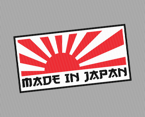 Made japan auto - in, aufkleber
