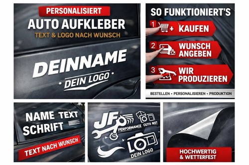 Auto aufkleber personalisiert - auto,