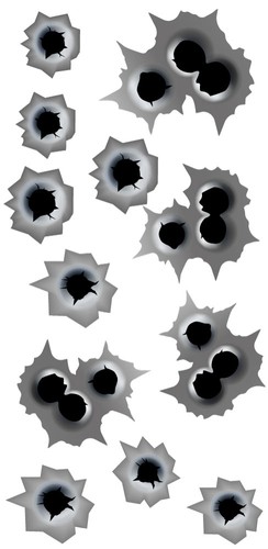 Einschusslöcher aufkleber set - aufkleber,