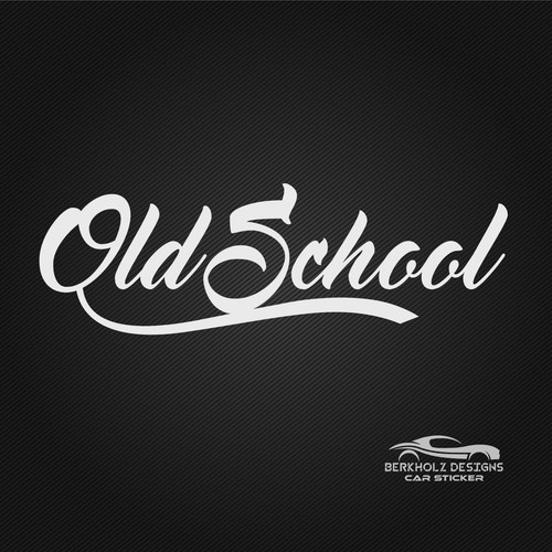 Old school auto aufkleber - old,