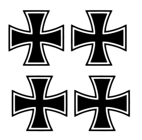 Eisernes kreuz aufkleber - eisernes, 4x