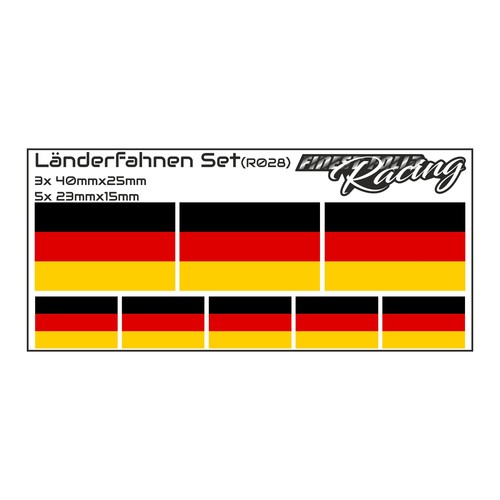 Set länderflaggen - 8x,