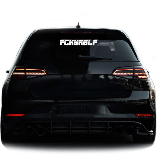 Fckyrslf aufkleber auto - fckyrslf,