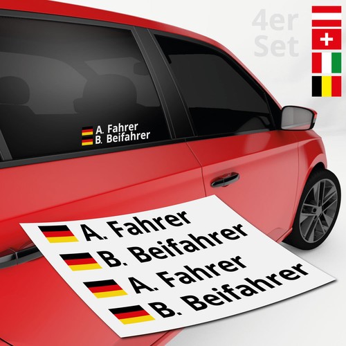 Autoaufkleber name flagge - name,