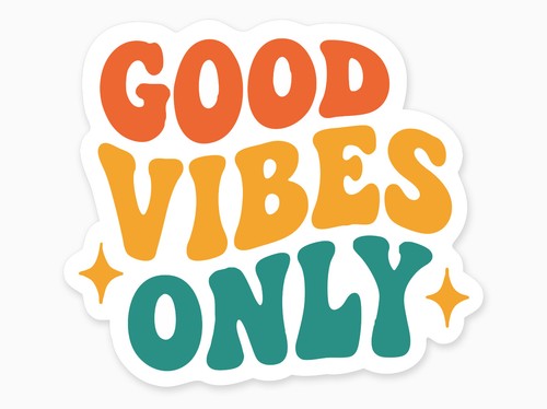 Aufkleber good vibes only - aufkleber,