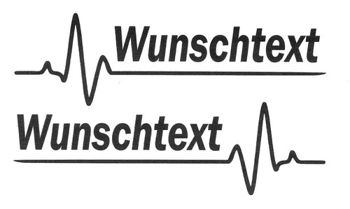 Aufkleber herzschlag mit - herzschlag,