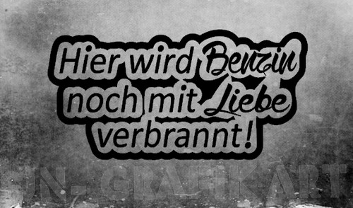 Aufkleber benzin verbrannt car - benzin,