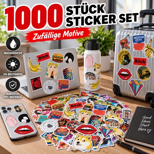 1000 stück autoaufkleber set - 1000,